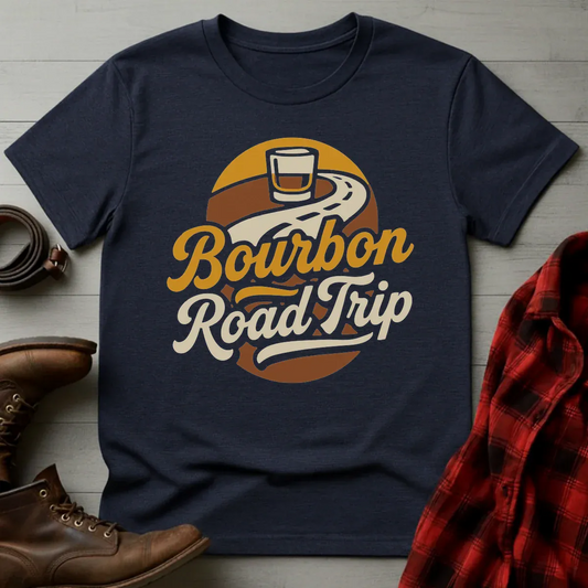 Bourbon Road Trip Retro Script T-Shirt