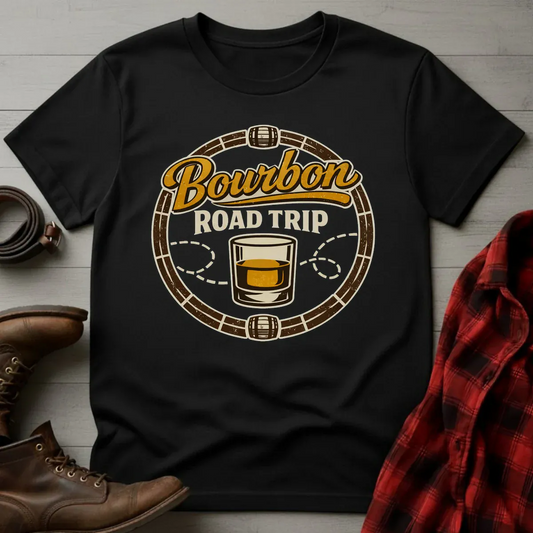 Bourbon Road Trip Barrel Badge T-Shirt