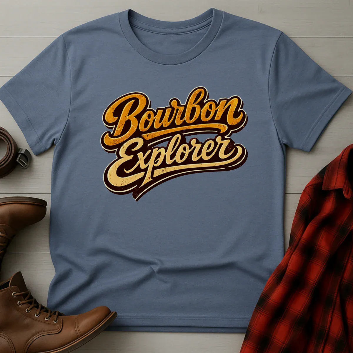 Bourbon Explorer Retro Script T-Shirt