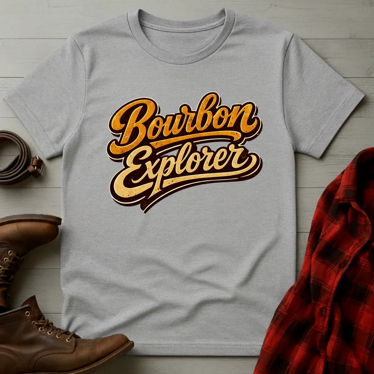 Bourbon Explorer Retro Script T-Shirt
