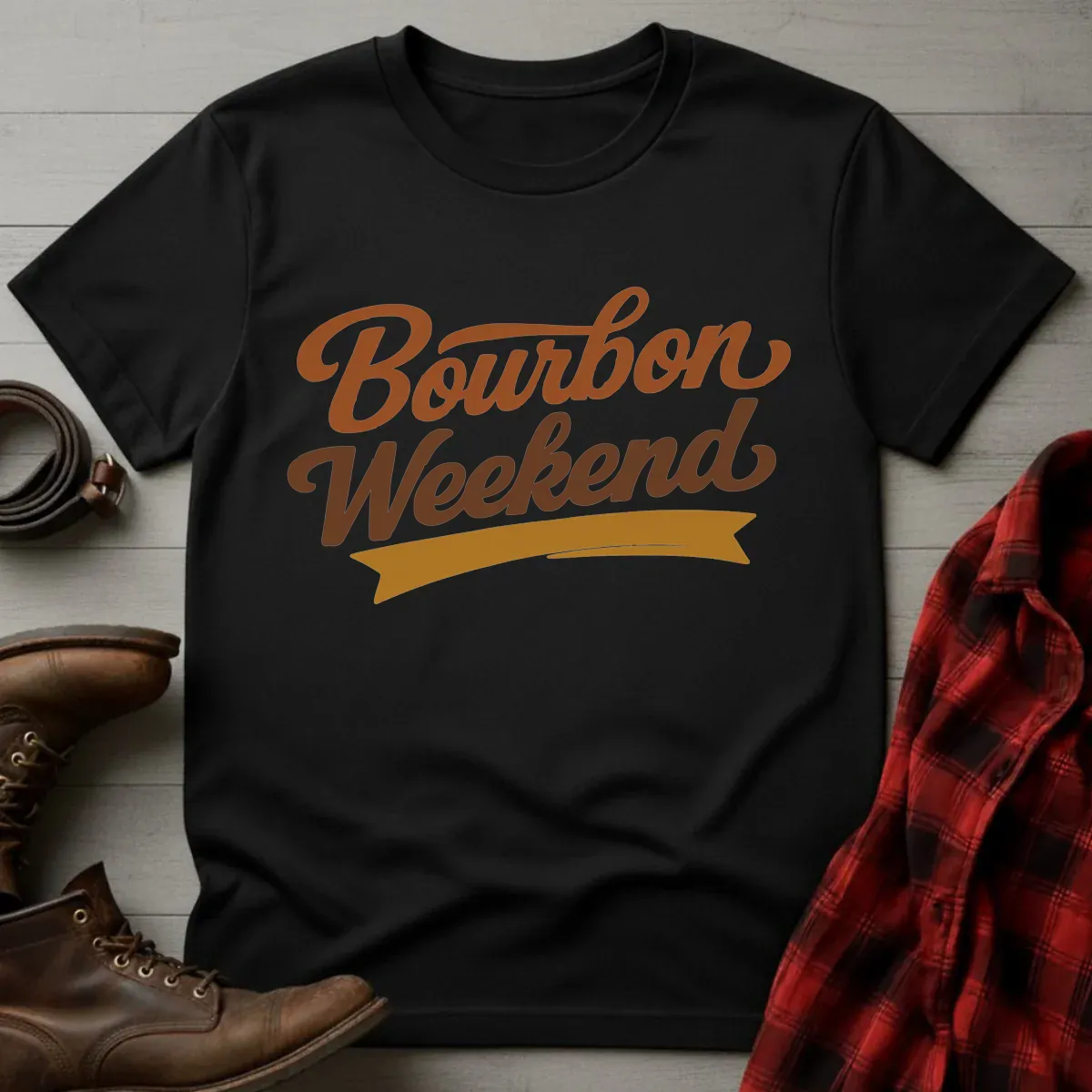 Bourbon Weekend Retro Script T-Shirt