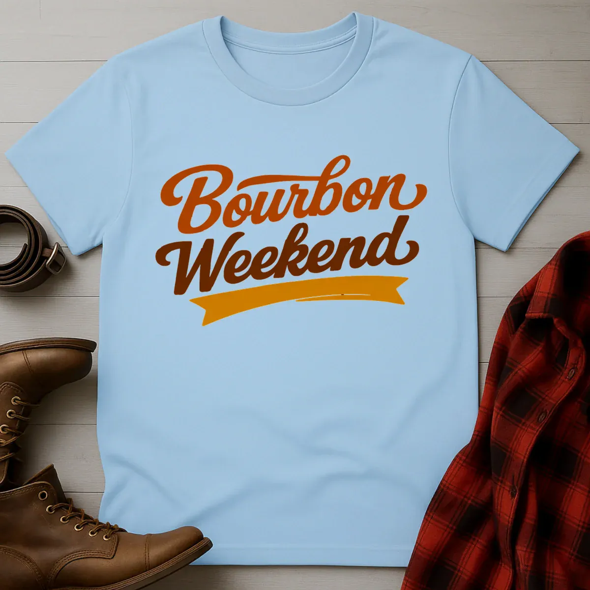Bourbon Weekend Retro Script T-Shirt