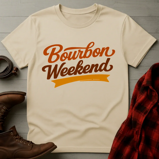 Bourbon Weekend Retro Script T-Shirt