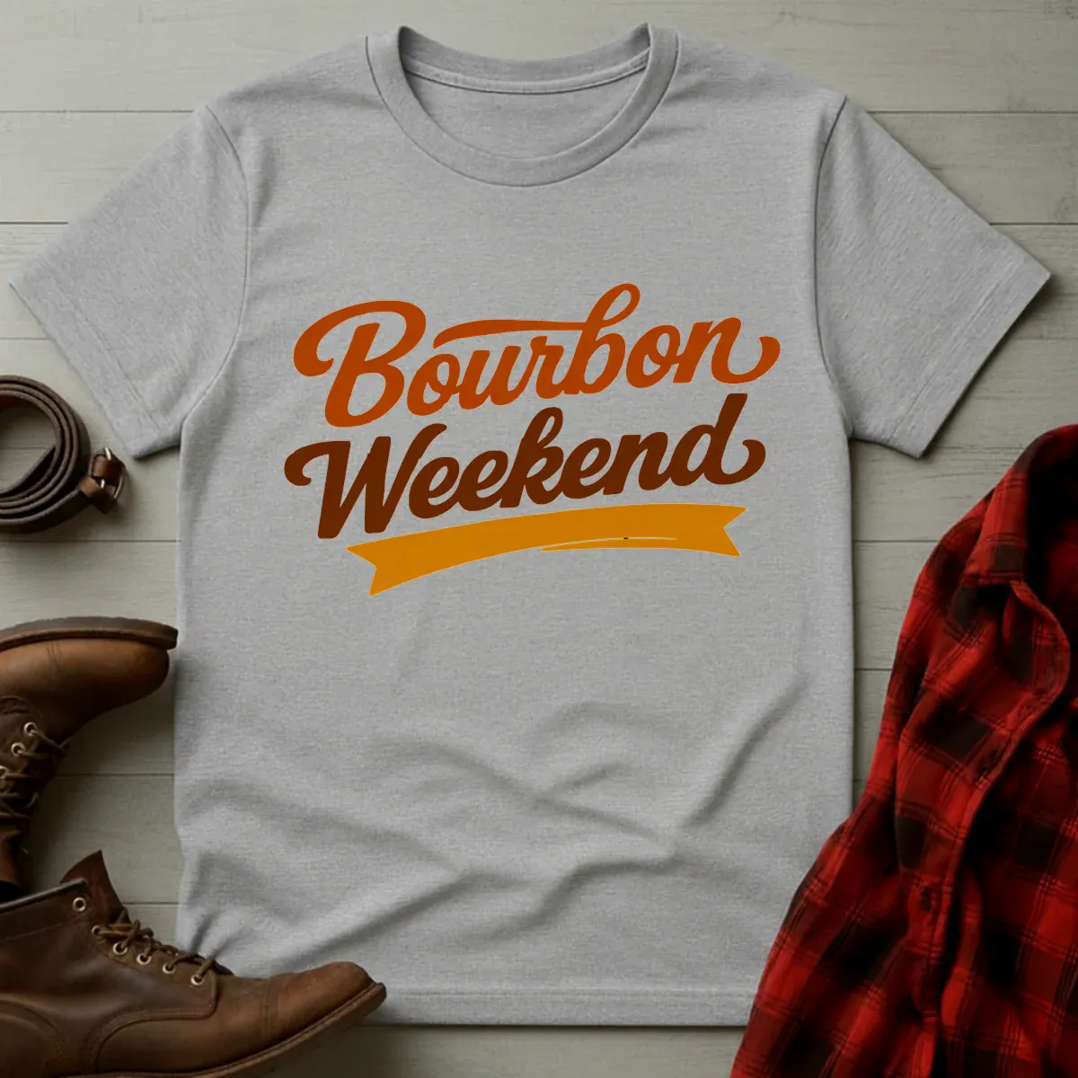 Bourbon Weekend Retro Script T-Shirt