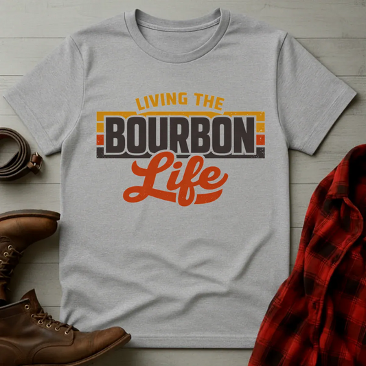 Living the Bourbon Life Retro T-Shirt