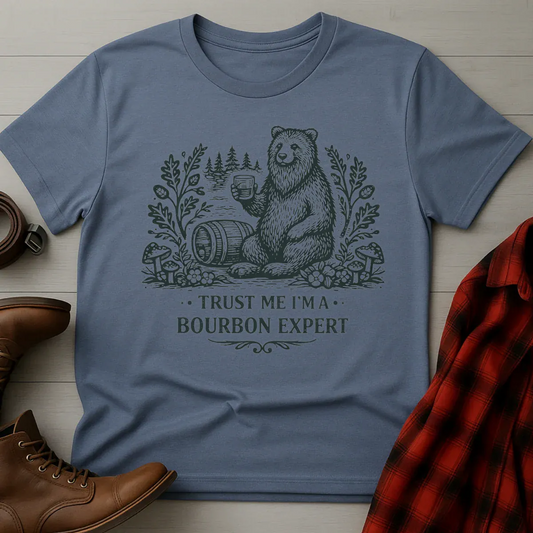 Bear Bourbon Expert Etching T-Shirt