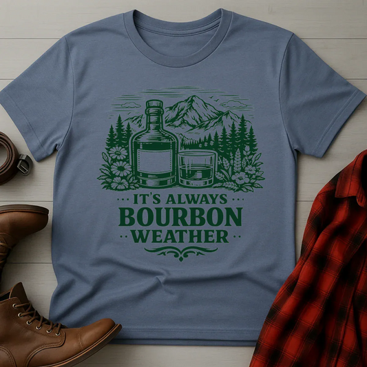 Bourbon Weather Mountain Etching T-Shirt