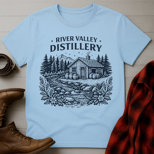 River Valley Distillery Etching T-Shirt