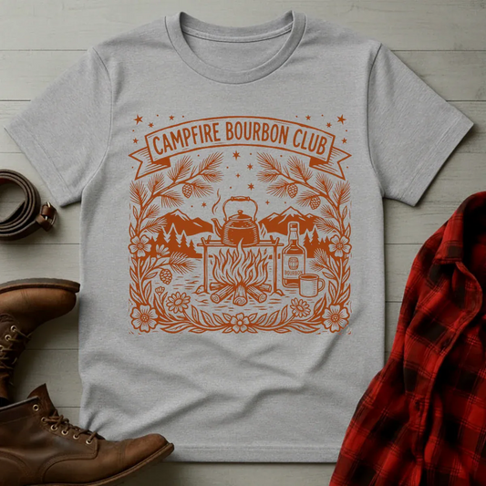 Campfire Bourbon Club Etching T-Shirt