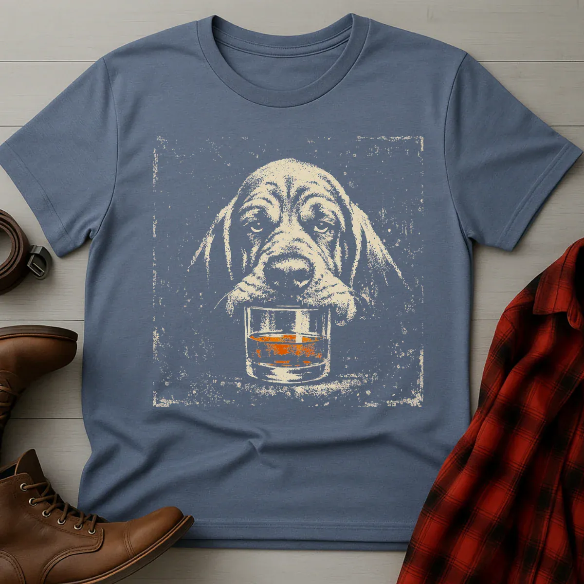 Whiskey Bloodhound Grunge T-Shirt
