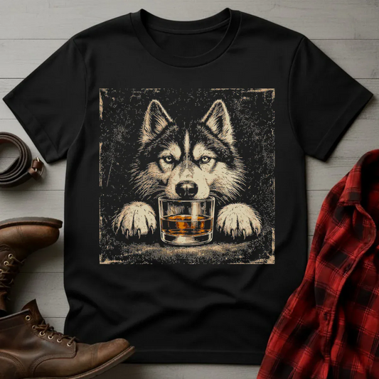 Whiskey Husky Grunge T-Shirt