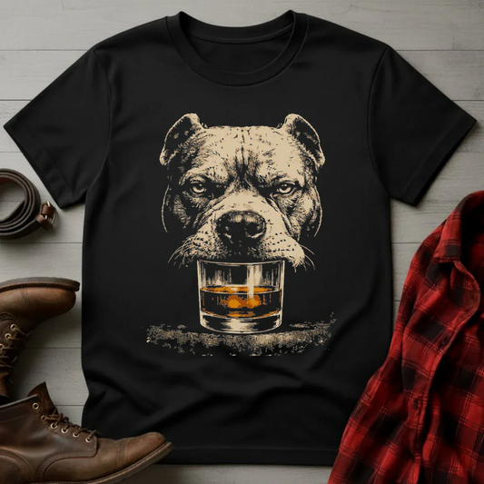 Whiskey Pitbull Grunge T-Shirt