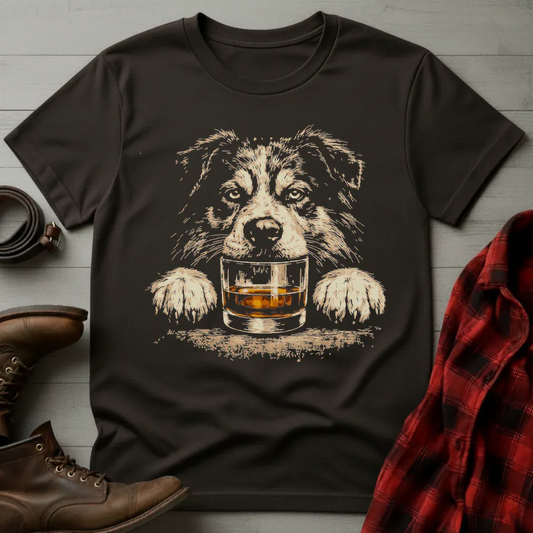 Whiskey Australian Shephard Grunge T-Shirt