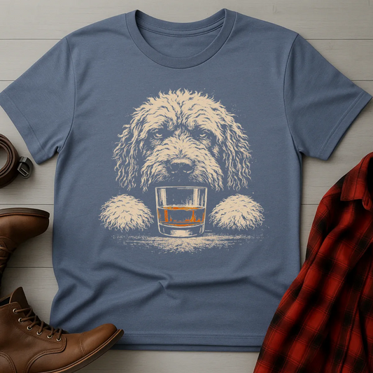 Whiskey Dog Goldendoodle Grunge T-Shirt