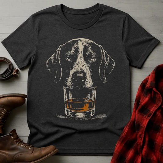 Whiskey Dog German Shorthaired Pointer Grunge T-Shirt