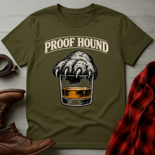 Bourbon Proof Hound Paw Glass T-Shirt