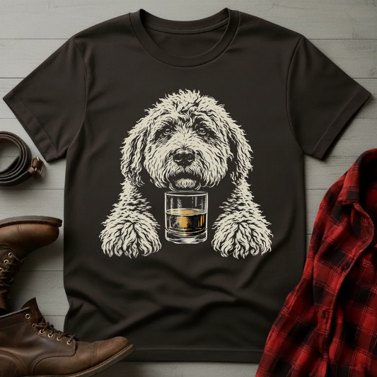 Whiskey Dog Labradoodle Grunge T-Shirt