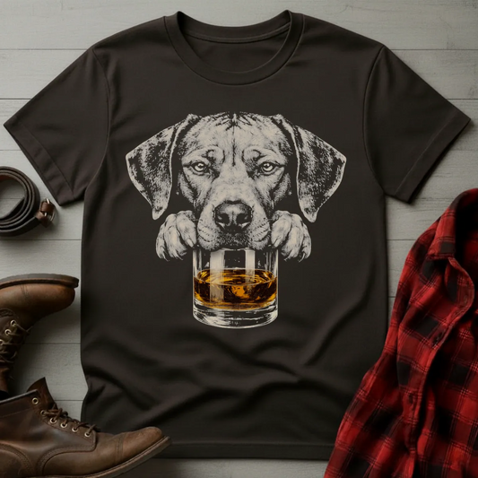 Whiskey Dog Rhodesian Ridgeback Grunge T-Shirt