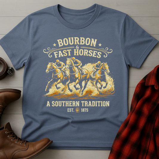 Bourbon and Fast Horses Tradition T-Shirt