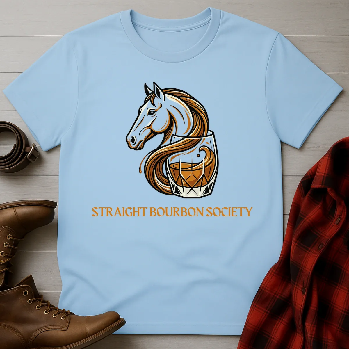 Straight Bourbon Society Horse T-Shirt