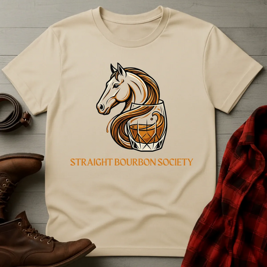 Straight Bourbon Society Horse T-Shirt