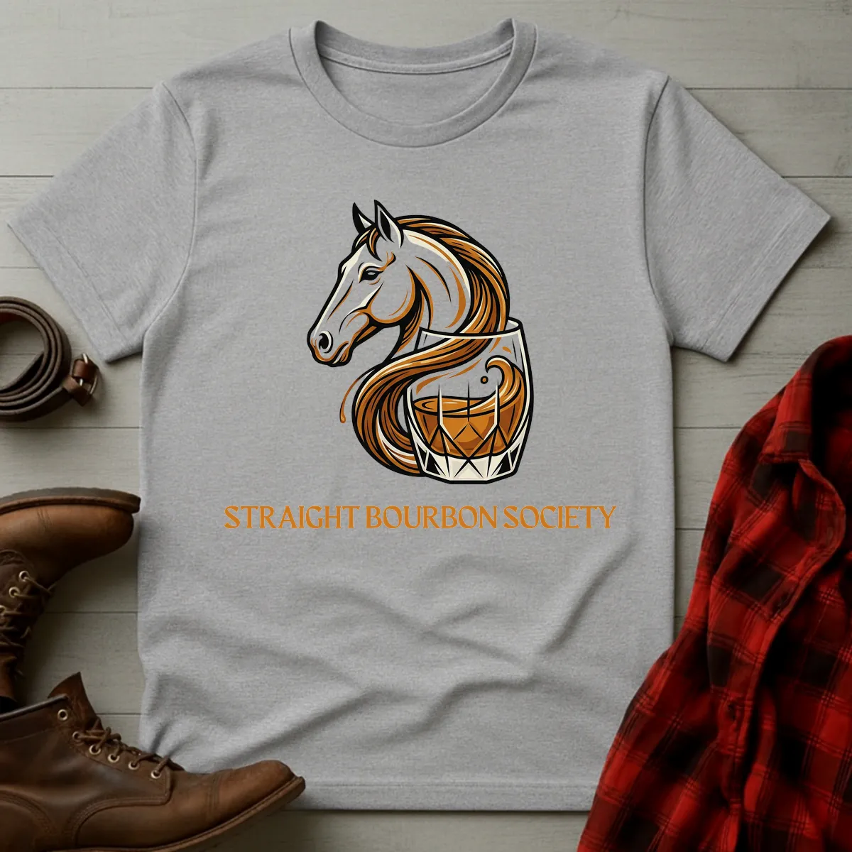 Straight Bourbon Society Horse T-Shirt