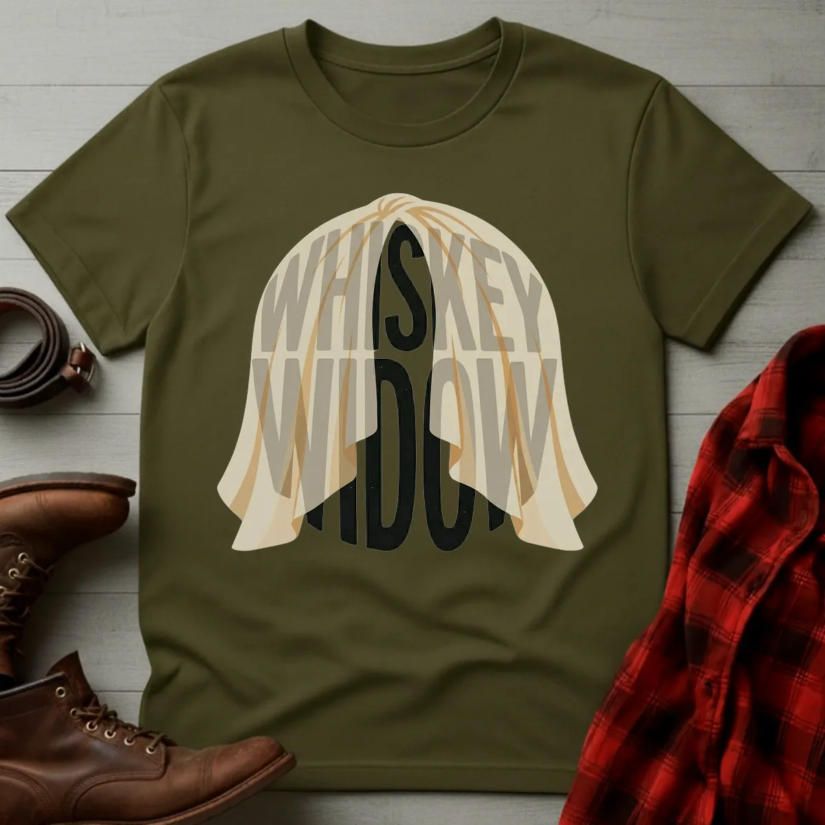 Whiskey Widow Veil T-Shirt