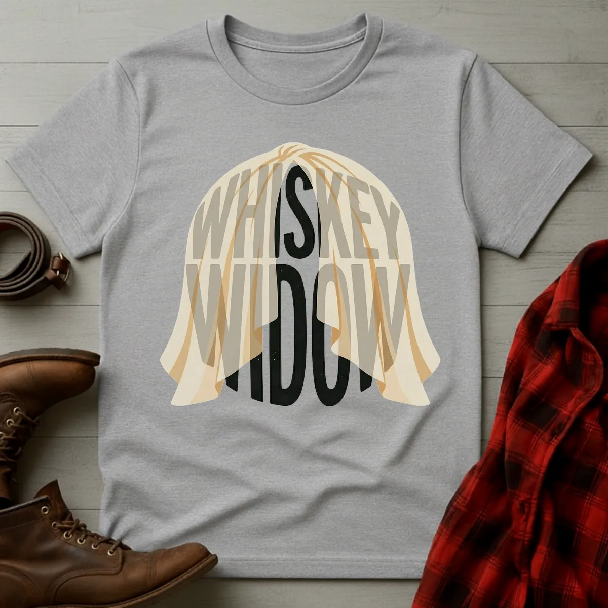 Whiskey Widow Veil T-Shirt
