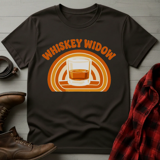 Whiskey Widow Retro Glass T-Shirt