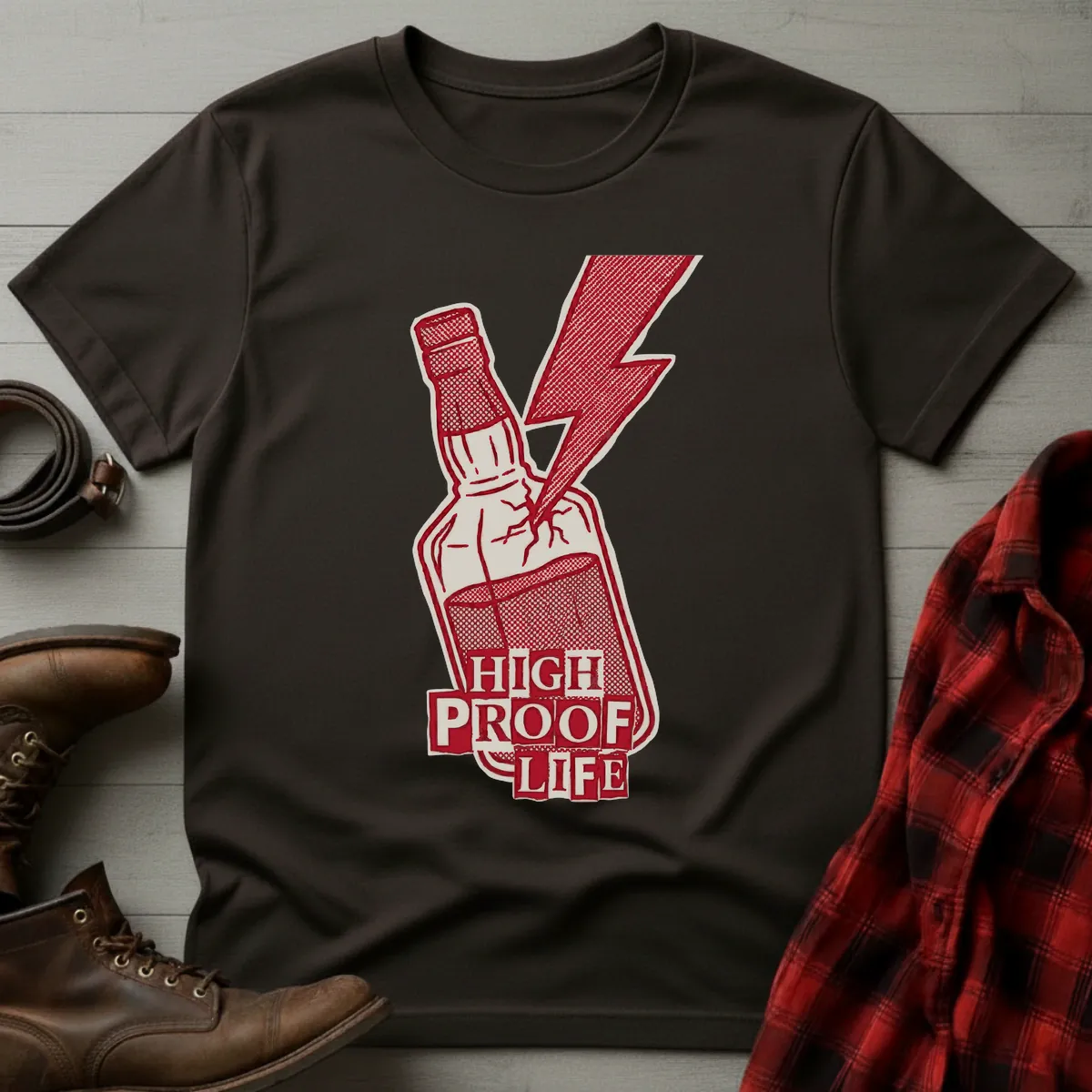 High Proof Life Lightning Bottle T-Shirt