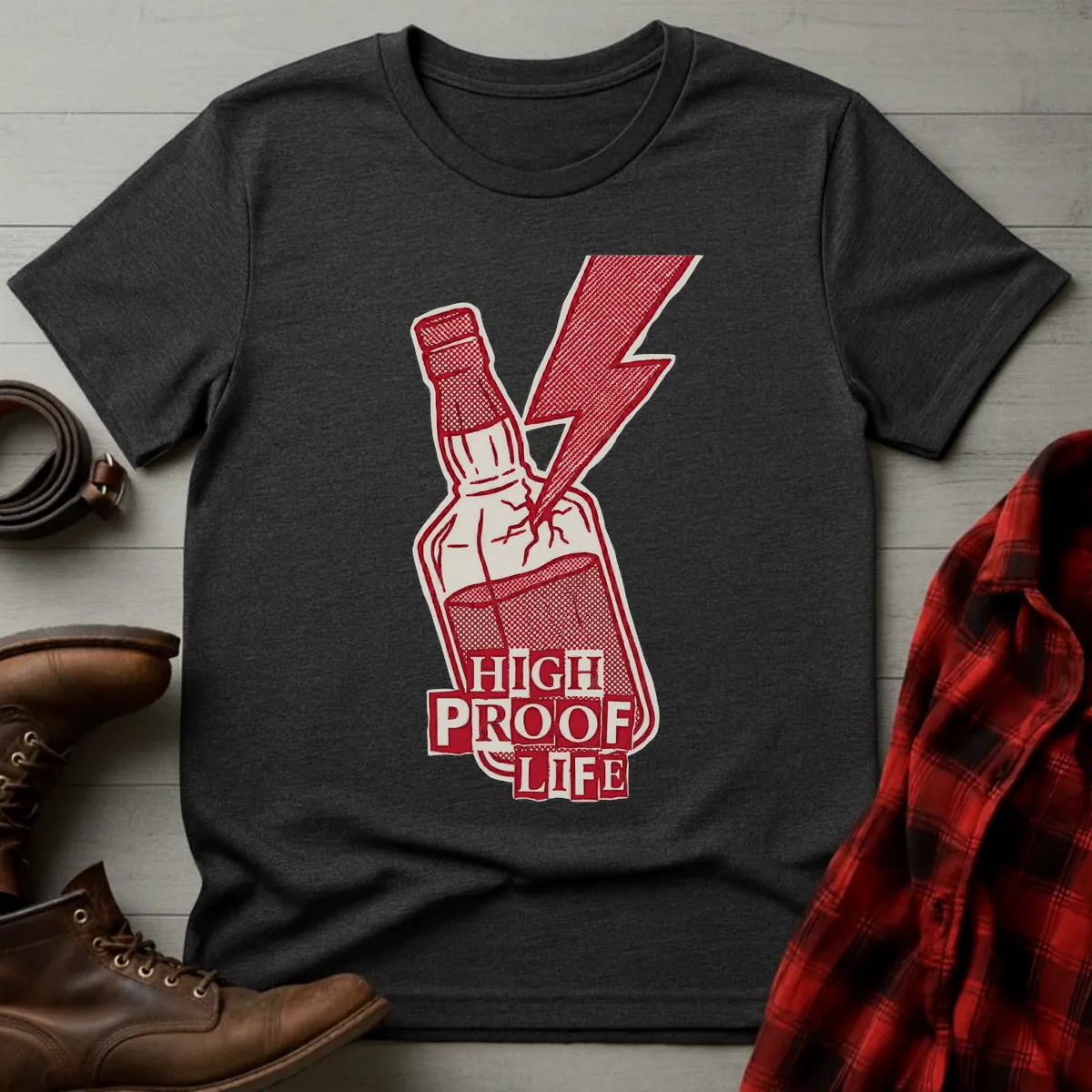 High Proof Life Lightning Bottle T-Shirt