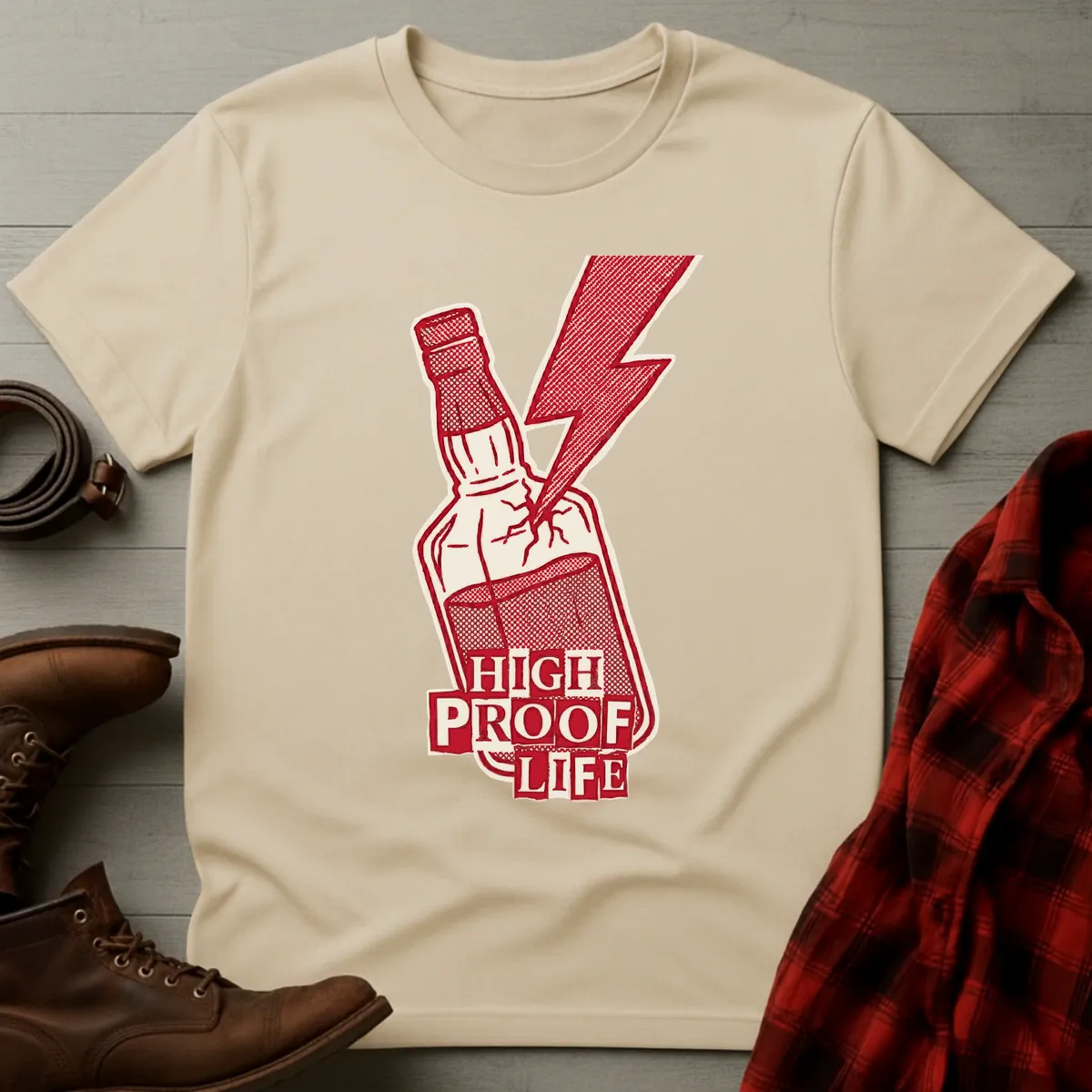 High Proof Life Lightning Bottle T-Shirt