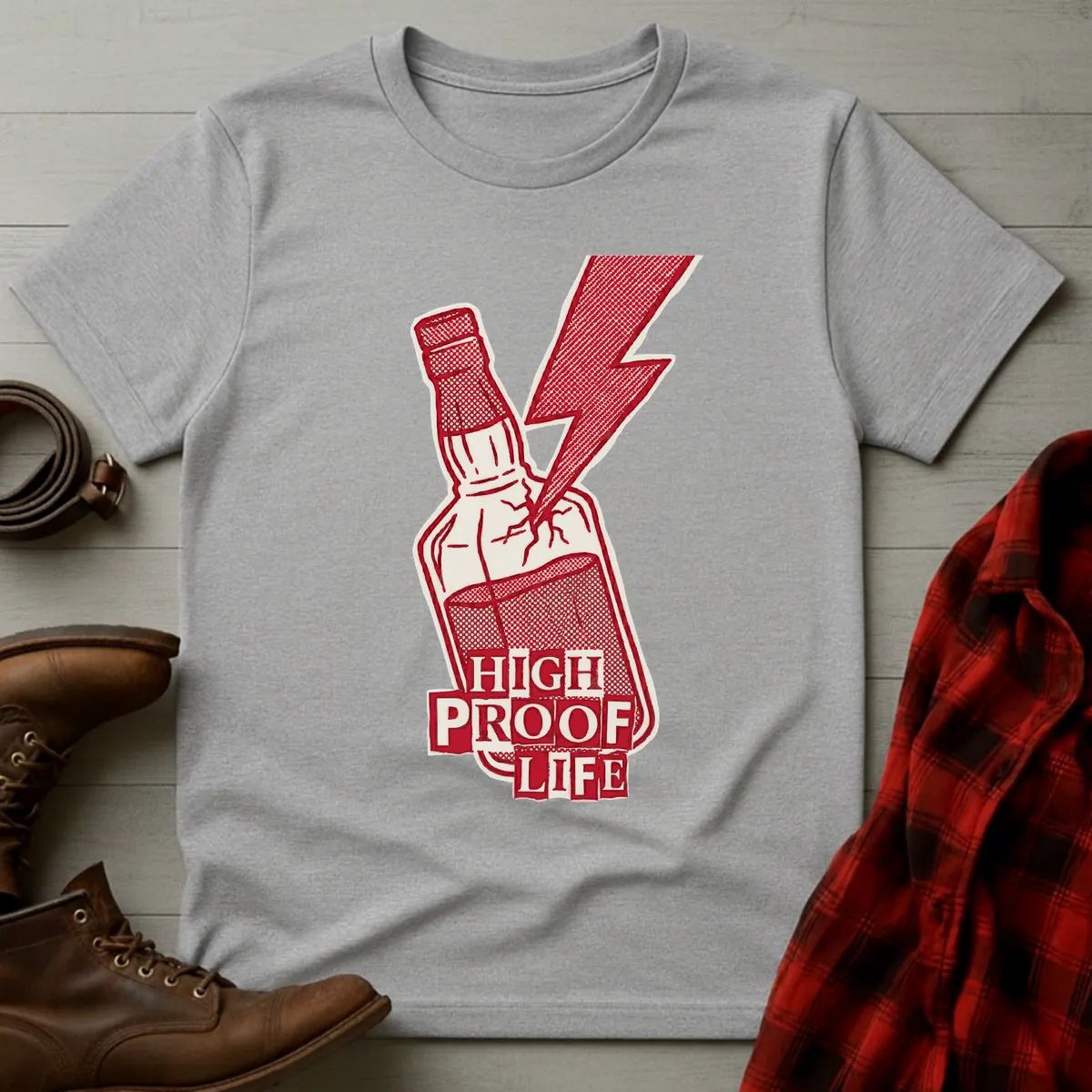 High Proof Life Lightning Bottle T-Shirt