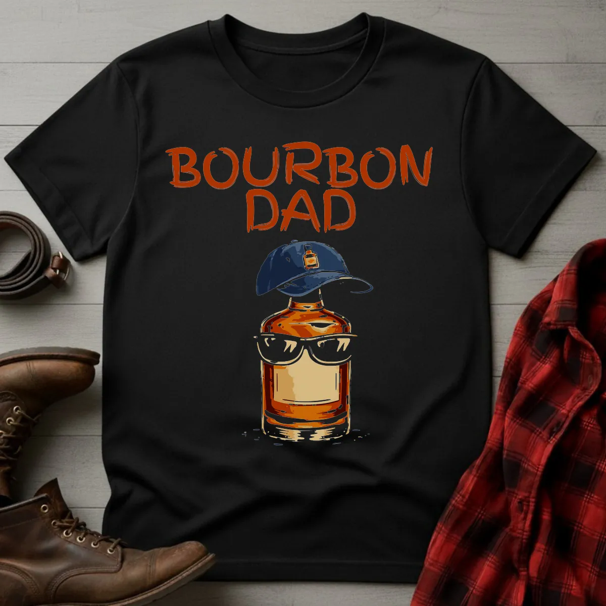 Bourbon Dad Hat Bottle Paint T-Shirt