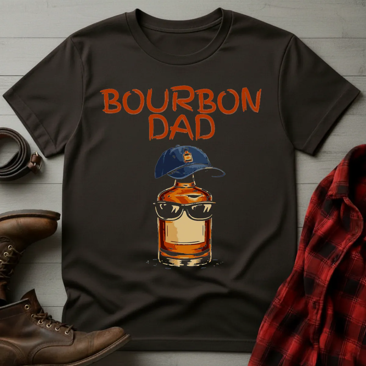 Bourbon Dad Hat Bottle Paint T-Shirt