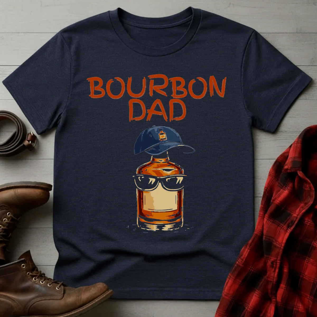 Bourbon Dad Hat Bottle Paint T-Shirt