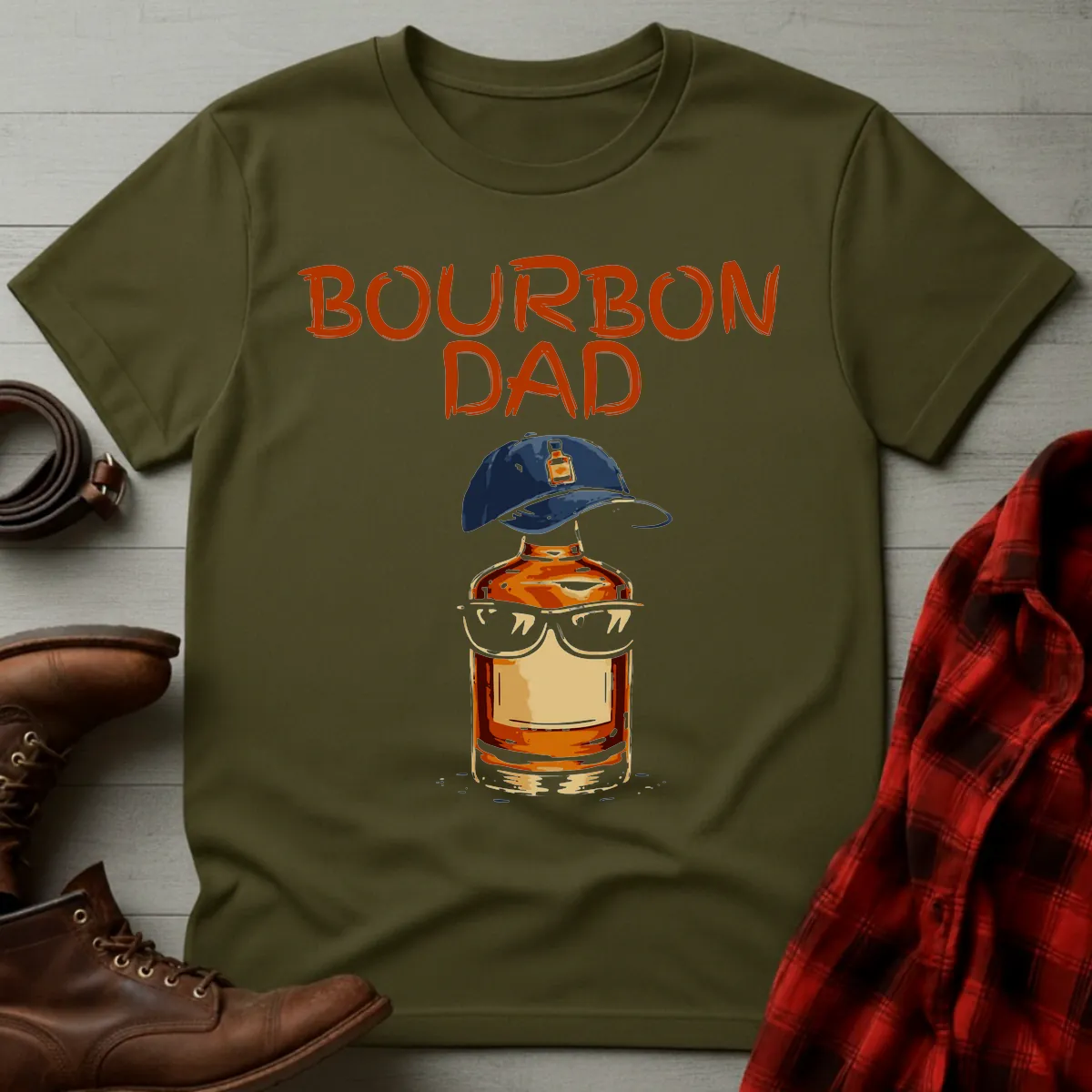 Bourbon Dad Hat Bottle Paint T-Shirt