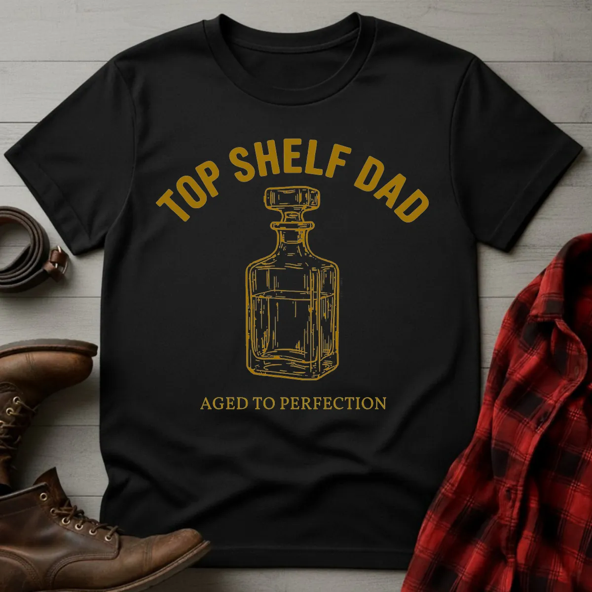 Top Shelf Dad Whiskey Decanter T-Shirt