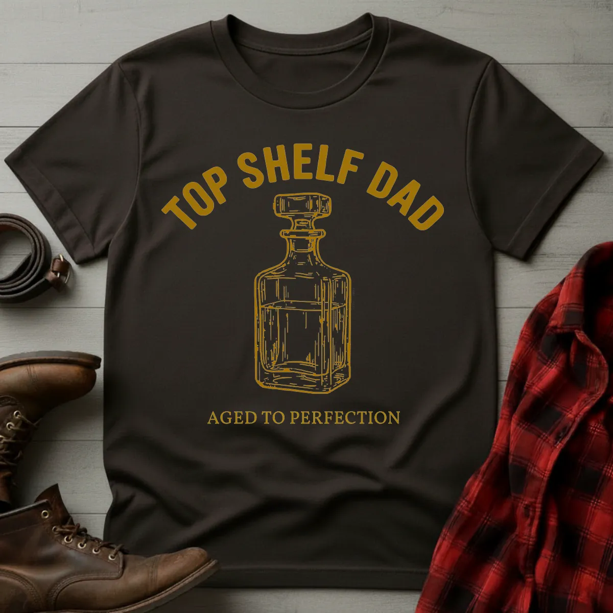 Top Shelf Dad Whiskey Decanter T-Shirt