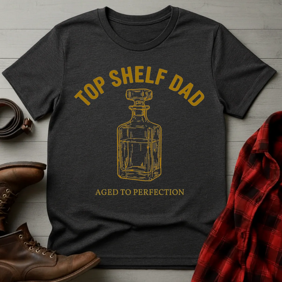 Top Shelf Dad Whiskey Decanter T-Shirt