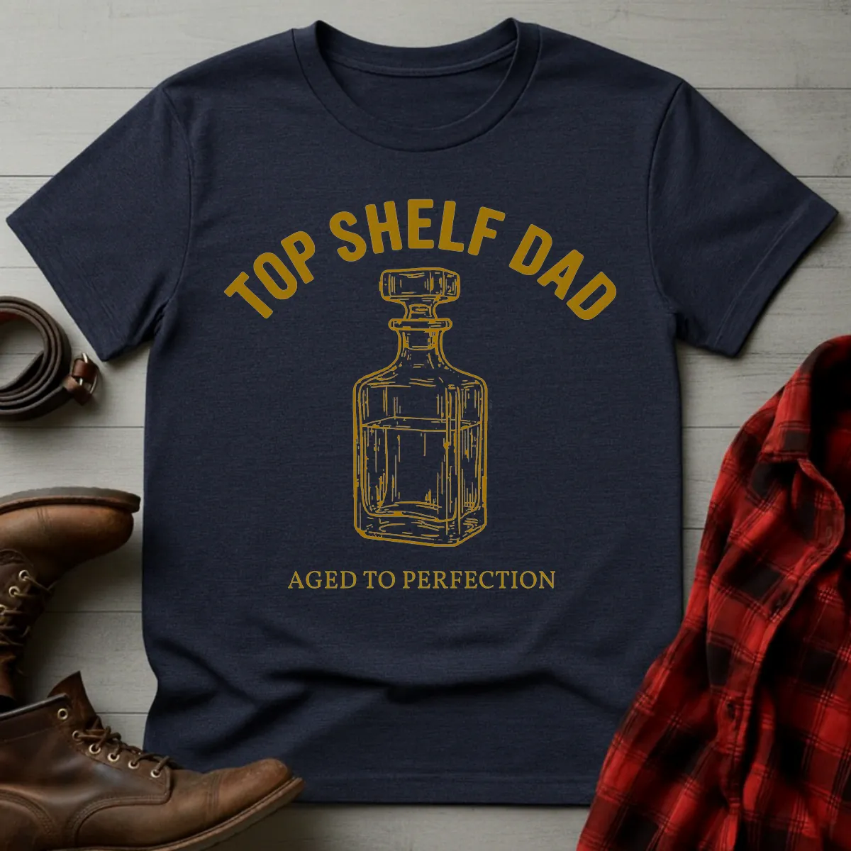 Top Shelf Dad Whiskey Decanter T-Shirt