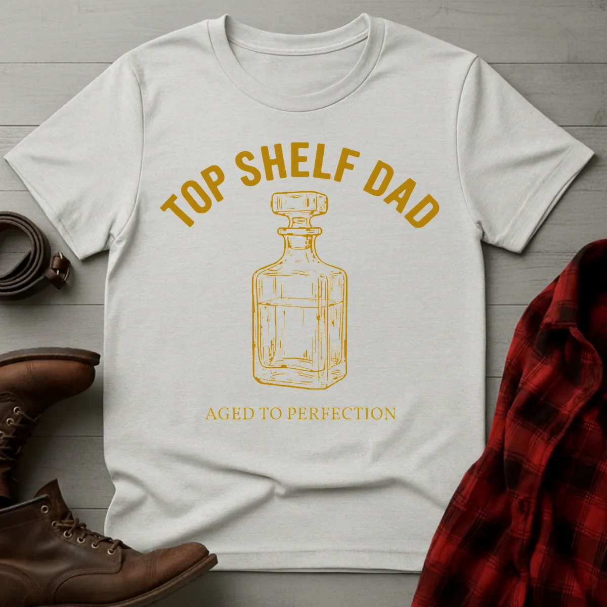 Top Shelf Dad Whiskey Decanter T-Shirt