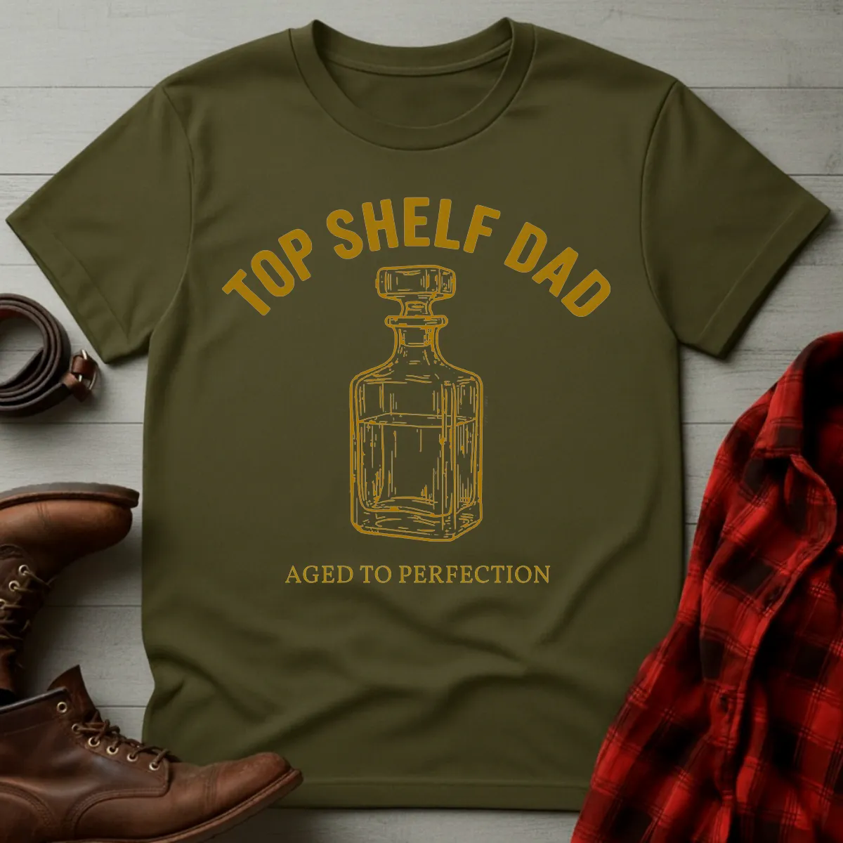 Top Shelf Dad Whiskey Decanter T-Shirt