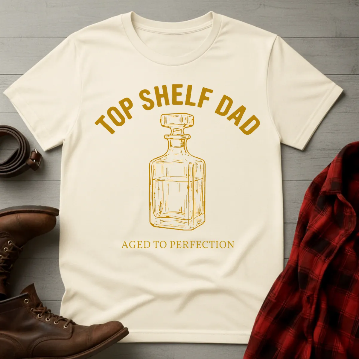 Top Shelf Dad Whiskey Decanter T-Shirt
