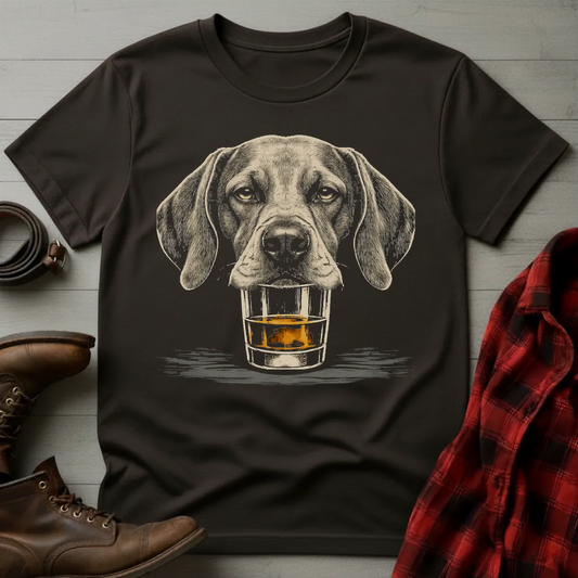 Whiskey Dog Vizsla Grunge T-Shirt