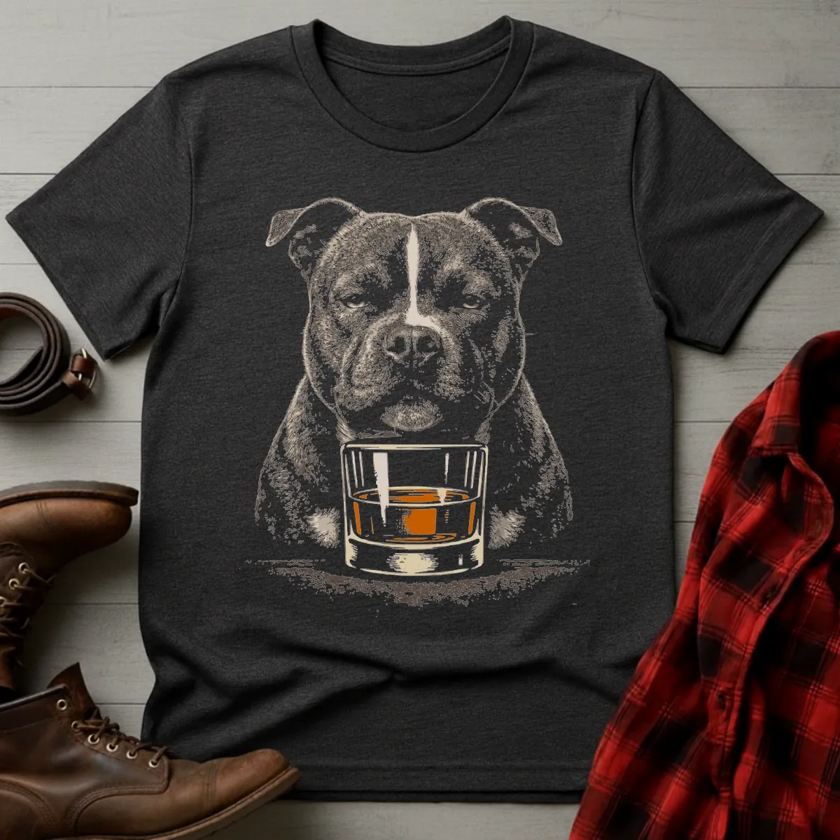 Whiskey Dog Staffordshire Bull Terrier T-Shirt
