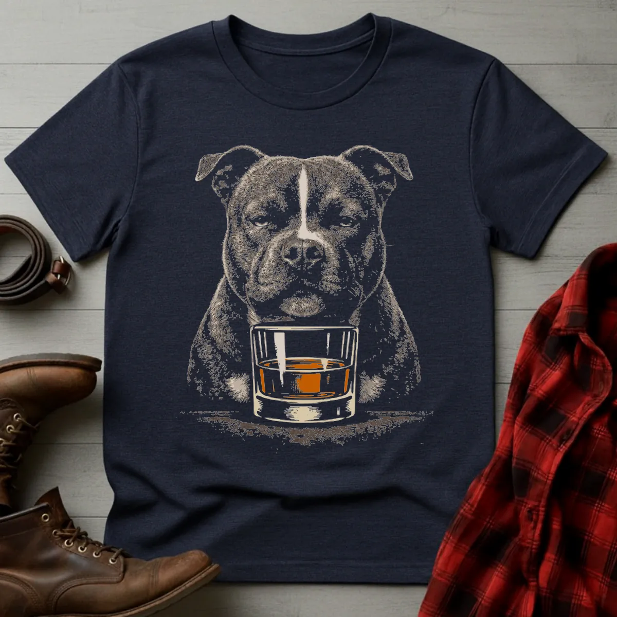 Whiskey Dog Staffordshire Bull Terrier T-Shirt