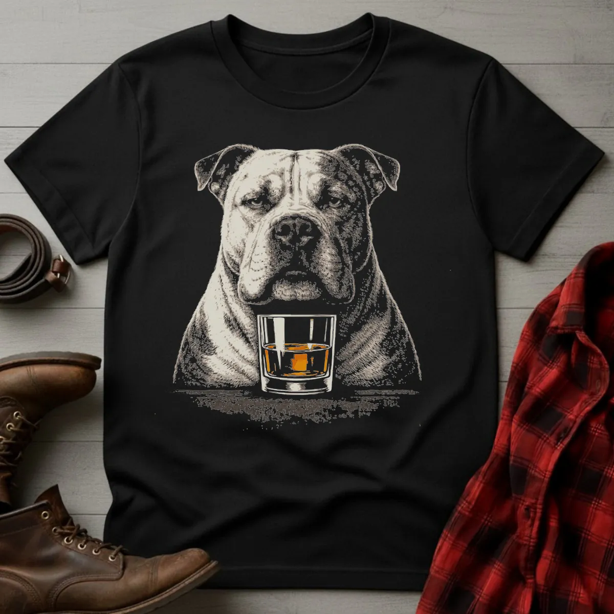 Whiskey Dog American Bulldog T-Shirt