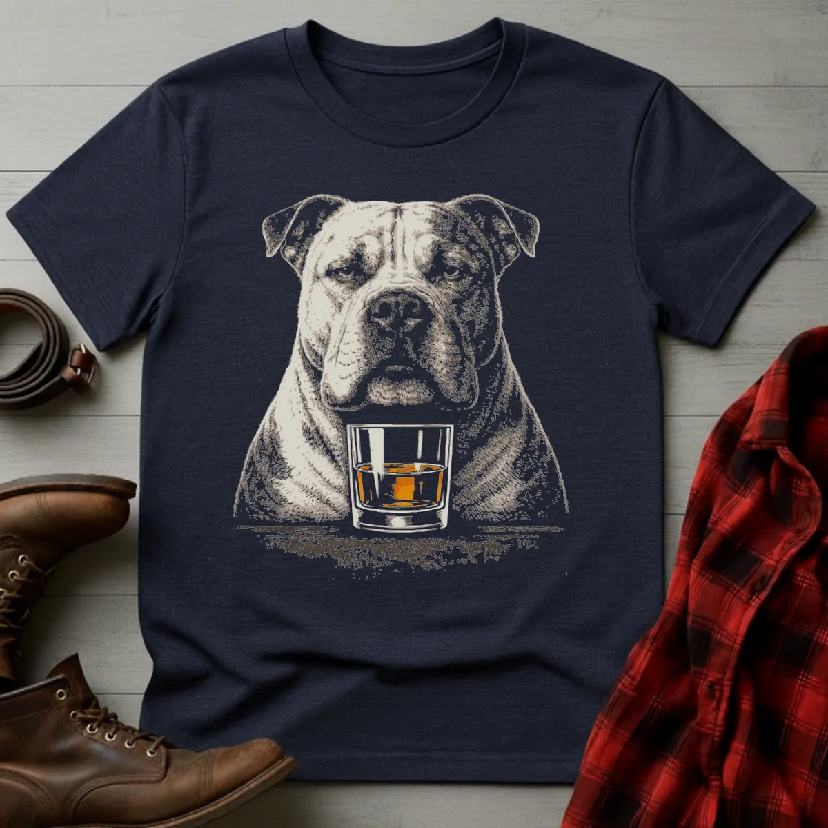 Whiskey Dog American Bulldog T-Shirt