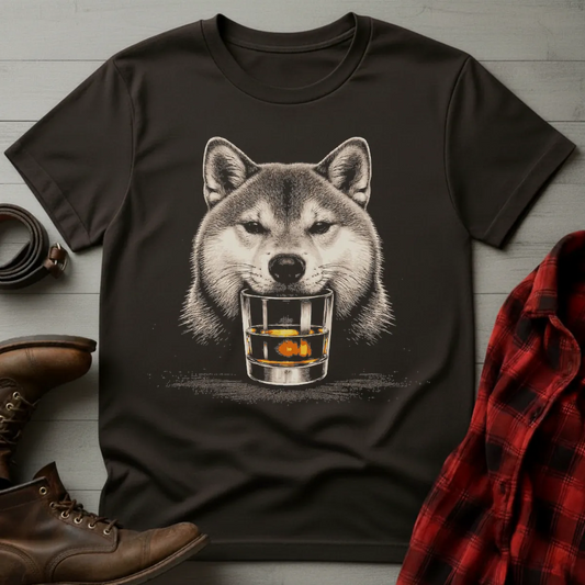 Whiskey Dog Shiba Inu T-Shirt